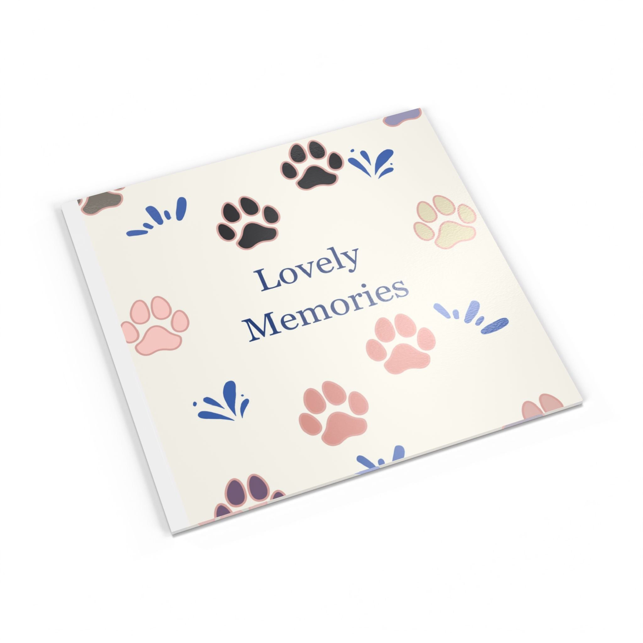 Softcover Photo Book "Lovely Memories" Paw Print Pet Keepsake