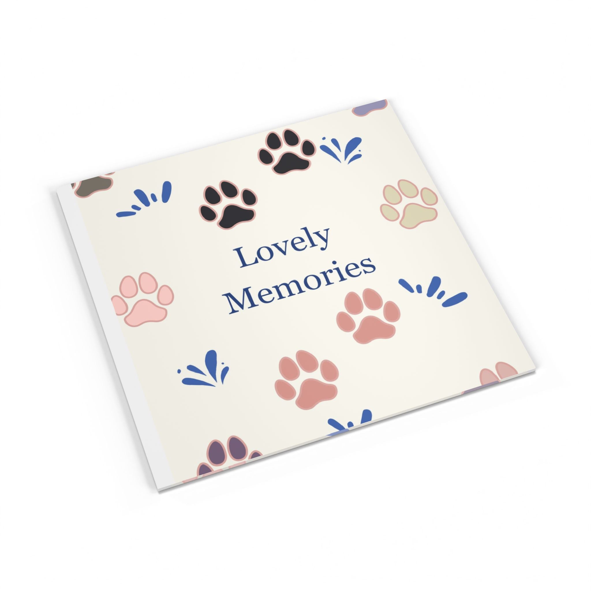 Softcover Photo Book "Lovely Memories" Paw Print Pet Keepsake